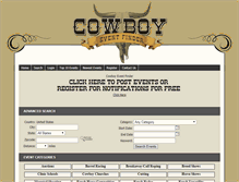 Tablet Screenshot of cowboyeventfinder.com